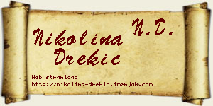 Nikolina Drekić vizit kartica